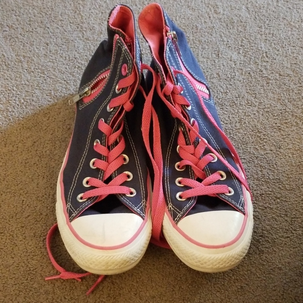 Converse All Star High Top Zipups, Womens size 9